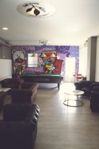 weed vice space with pool table chairs and tables